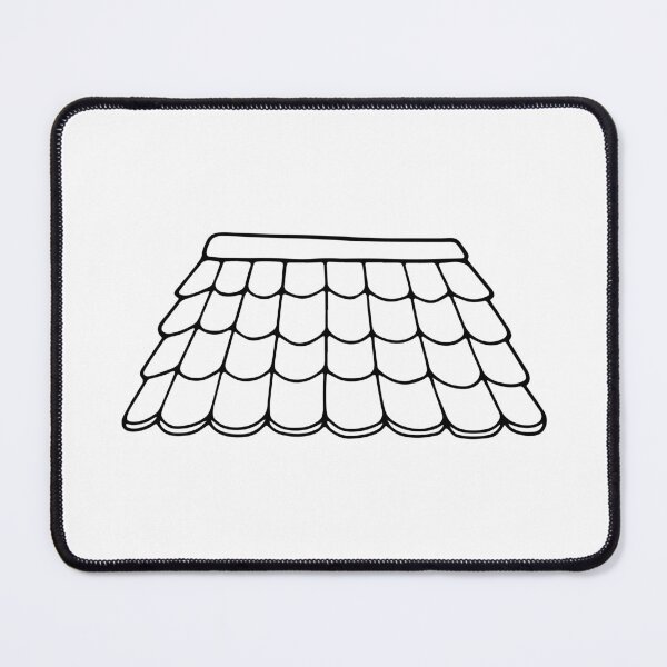 Item preview, Doodle of a tiled roof with shingles designed and sold by rasagamastore.