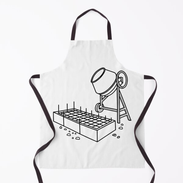 Item preview, concrete foundation with rebar and cement mixer beside designed and sold by rasagamastore.