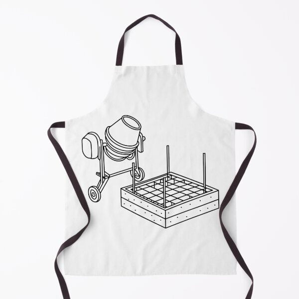 Item preview, Concrete foundation with rebar and cement mixer beside designed and sold by rasagamastore.
