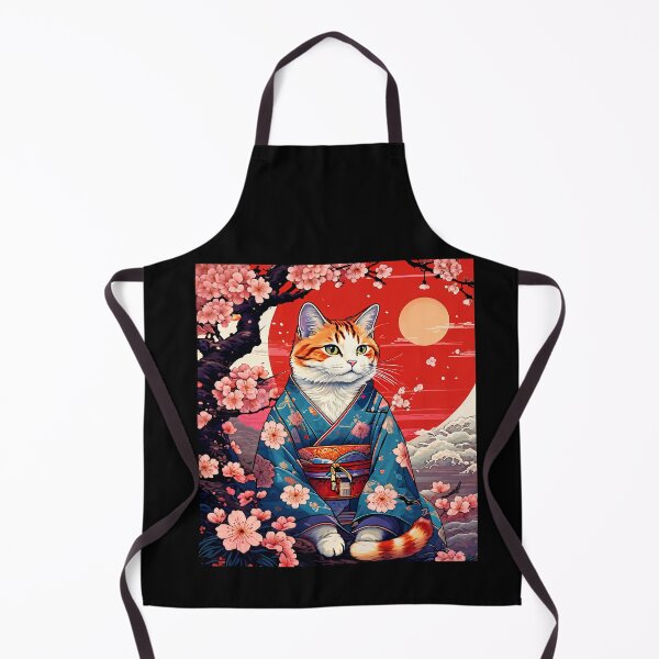 Item preview, neko Harmony: Retro Japanese Cat Delight for Feline Aficionados designed and sold by Catophile.