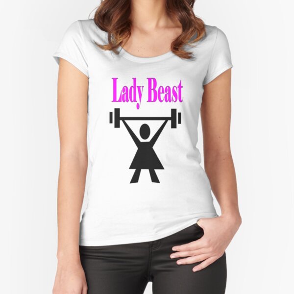 Lady beast, a strong powerful woman that lifts heavy Fitted Scoop T-Shirt