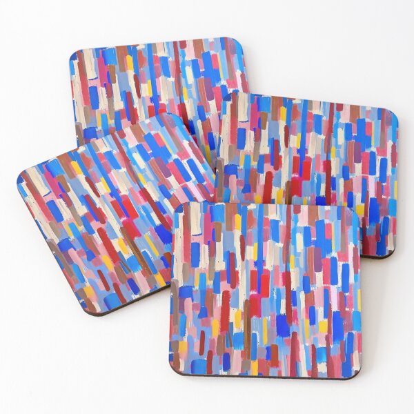 Item preview, blue red brushstrokes designed and sold by trendero.