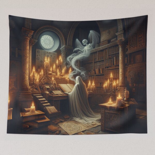 Item preview, Ghost Studying Grimoire designed and sold by boysenberrie.