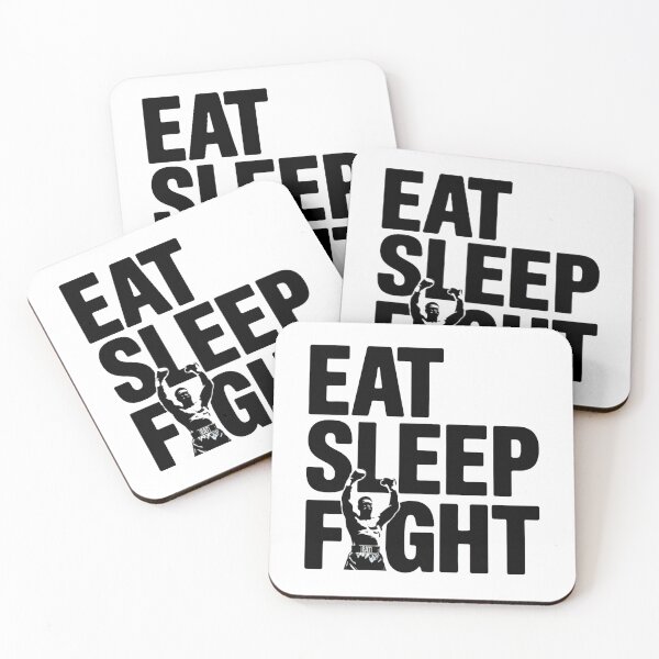 Item preview, Martial arts eat sleep fight BJJ box kick-boxing white designed and sold by Newhyperion.