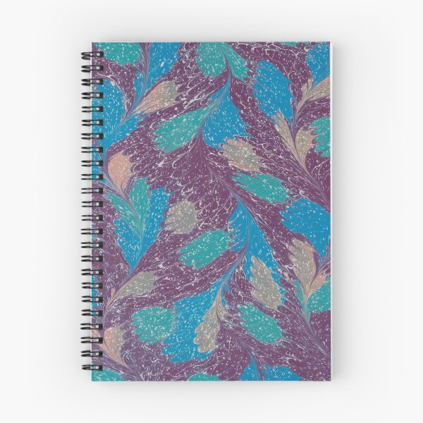 Item preview, Vintage Book Endpaper Feather Marbled designed and sold by newnouveau.