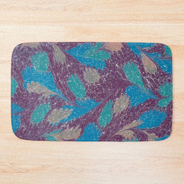 Item preview, Vintage Book Endpaper Feather Marbled designed and sold by newnouveau.