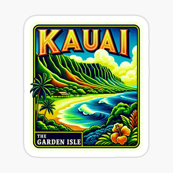 Item preview, Kauai Hawaii Beach The Garden Isle Na Pali Nā Pali Coast designed and sold by DESTINATIONS DECAL DOS.