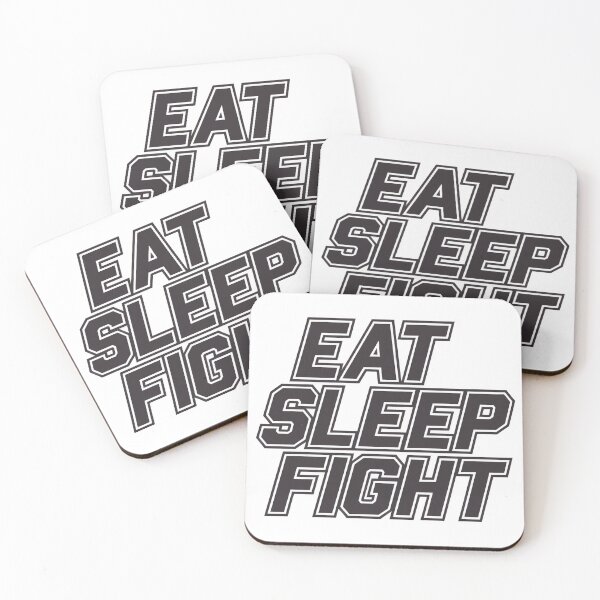 Item preview, Martial arts eat sleep fight BJJ box kick-boxing white 2 designed and sold by Newhyperion.