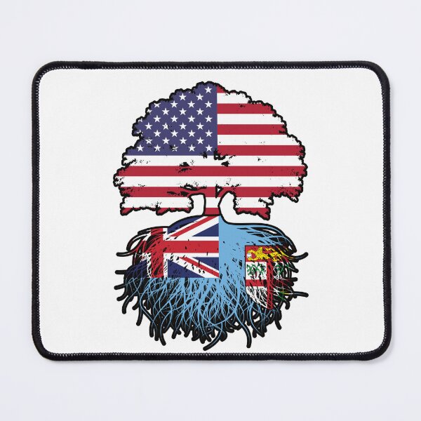 Item preview, Fiji Fijian American USA Tree Roots Flag designed and sold by FlagX.