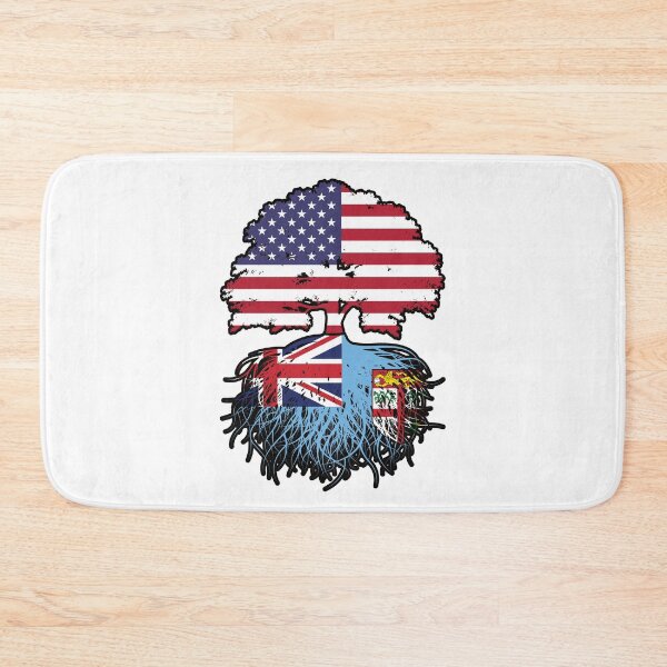 Item preview, Fiji Fijian American USA Tree Roots Flag designed and sold by FlagX.