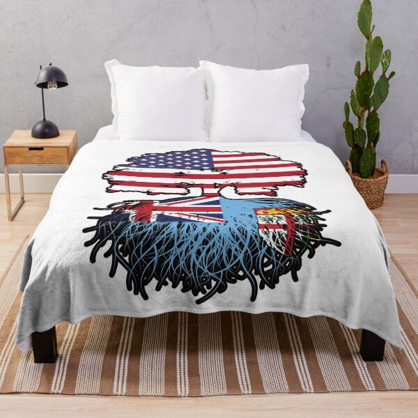Item preview, Fiji Fijian American USA Tree Roots Flag designed and sold by FlagX.