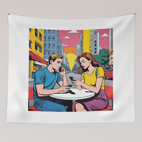 Item preview, Together Yet Alone: Pop Art on Digital Distraction designed and sold by daila70.