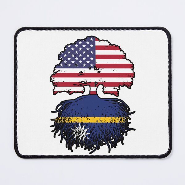 Item preview, Nauru Nauruan American USA Tree Roots Flag designed and sold by FlagX.