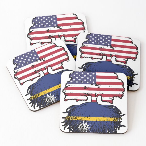 Item preview, Nauru Nauruan American USA Tree Roots Flag designed and sold by FlagX.