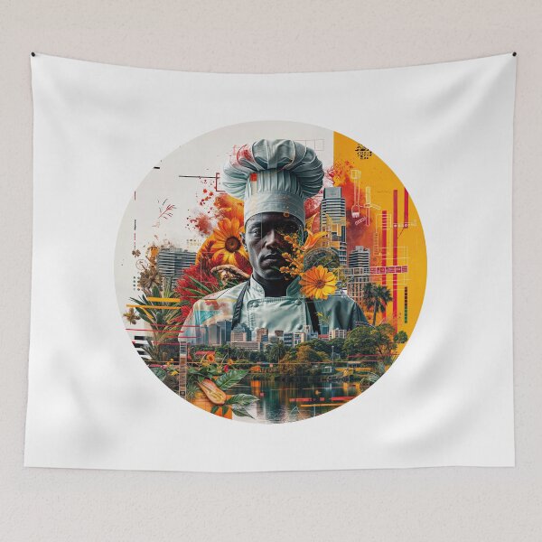 Item preview, Collage Wall Art T-shirt Design: The Chef designed and sold by ForeverPrintsOK.