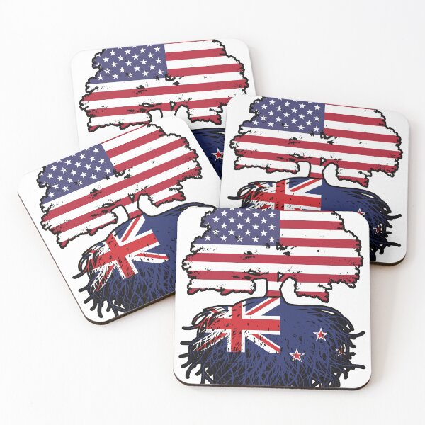 Item preview, New Zealand New Zealander American USA Tree Roots Flag designed and sold by FlagX.