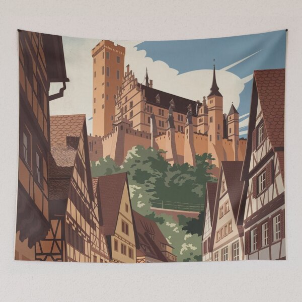 Item preview, Nuremberg Vintage Travel Poster designed and sold by TravelerRat.