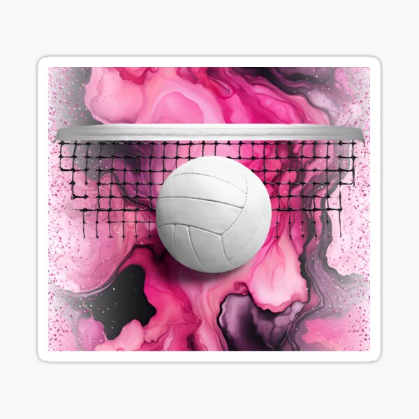 Item preview, Pink and Black Volleyball Ink with Glitter designed and sold by jendrip.