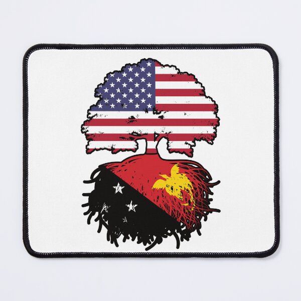 Item preview, Papua New Guinea Papuan American USA Tree Roots Flag designed and sold by FlagX.