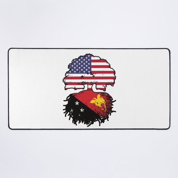 Item preview, Papua New Guinea Papuan American USA Tree Roots Flag designed and sold by FlagX.