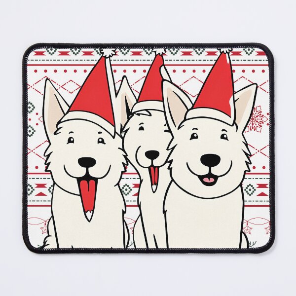 Item preview, Festive Swiss Shepherds in Santa Hats - Christmas Sweater Design for Holiday Products designed and sold by GoodyPaws.