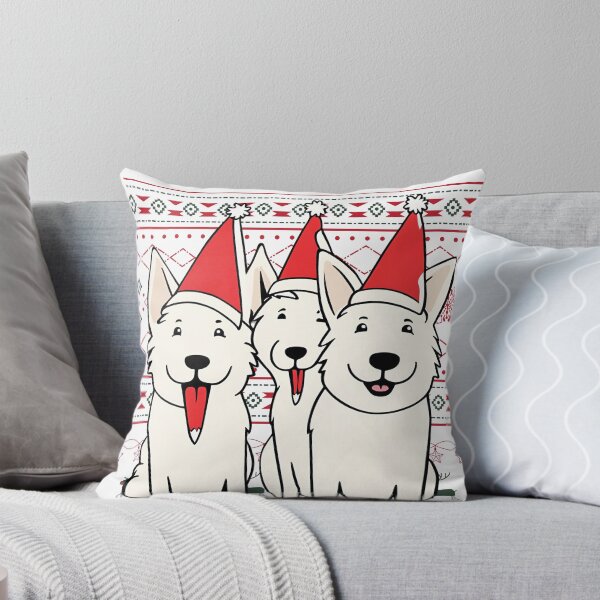 Item preview, Festive Swiss Shepherds in Santa Hats - Christmas Sweater Design for Holiday Products designed and sold by GoodyPaws.