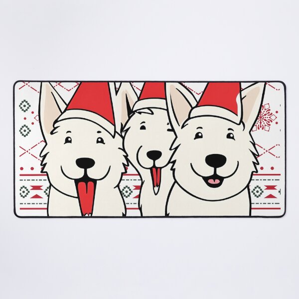 Item preview, Festive Swiss Shepherds in Santa Hats - Christmas Sweater Design for Holiday Products designed and sold by GoodyPaws.