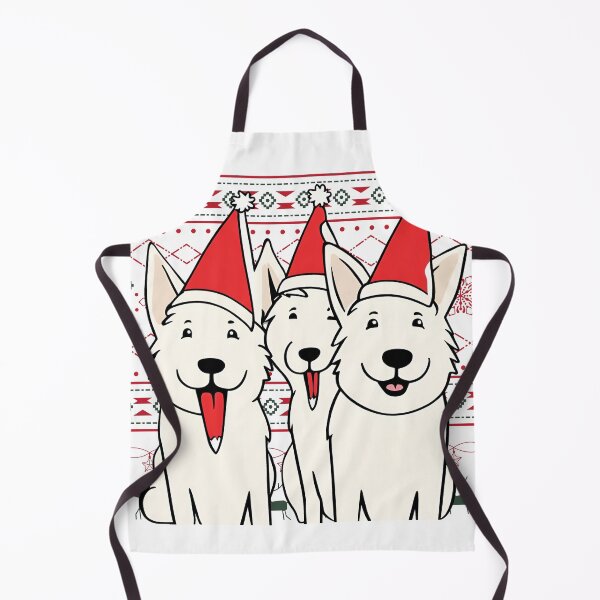 Item preview, Festive Swiss Shepherds in Santa Hats - Christmas Sweater Design for Holiday Products designed and sold by GoodyPaws.
