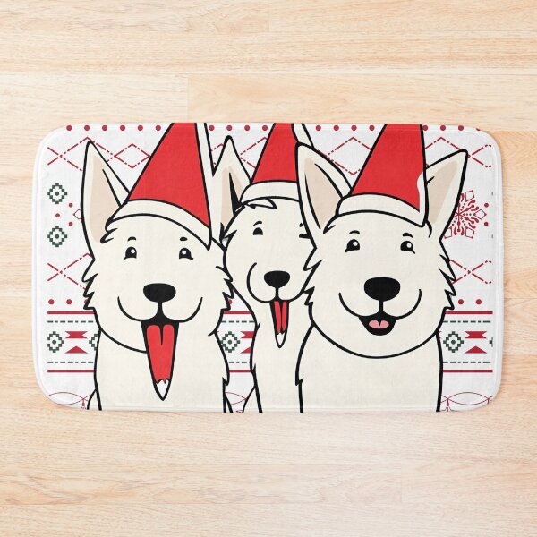 Item preview, Festive Swiss Shepherds in Santa Hats - Christmas Sweater Design for Holiday Products designed and sold by GoodyPaws.