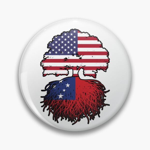 Item preview, Samoa Samoan American USA Tree Roots Flag designed and sold by FlagX.