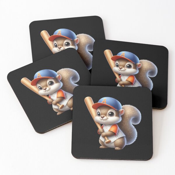 Item preview, Cute Cartoon Squirrel Baseball Design with Bat designed and sold by styleonestaa.