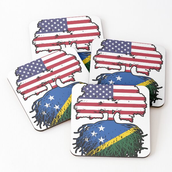 Item preview, Solomon Islands Solomon Islander American USA Tree Roots Flag designed and sold by FlagX.
