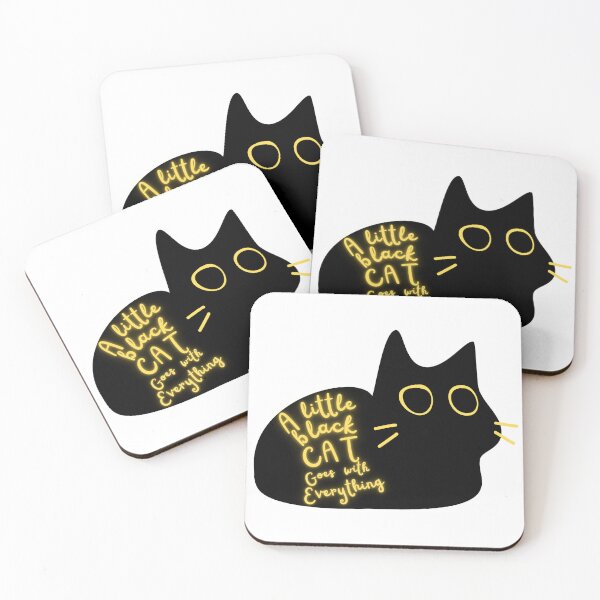 Item preview, Lovely quote : A little black Cat goes with everything sticker designed and sold by puurfectcat.
