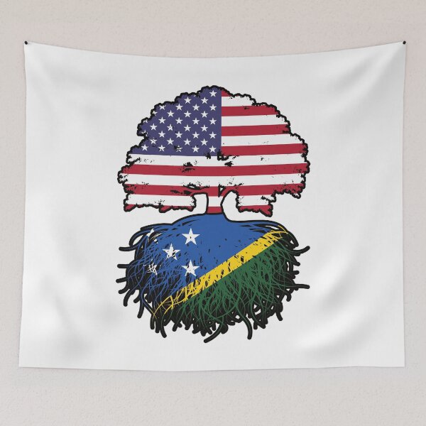 Item preview, Solomon Islands Solomon Islander American USA Tree Roots Flag designed and sold by FlagX.
