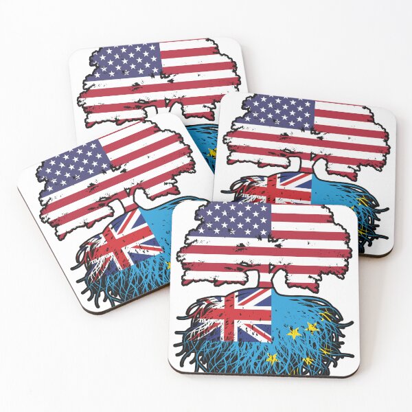 Item preview, Tuvalu Tuvaluan American USA Tree Roots Flag designed and sold by FlagX.