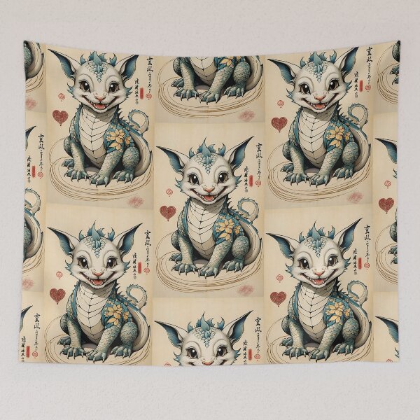 Item preview, Asian Dragon and a heart designed and sold by JustStraight.