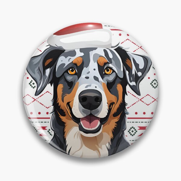 Item preview, Festive Blue Merle Beauceron in Santa Hat - Christmas Sweater Design for Holiday Products designed and sold by GoodyPaws.