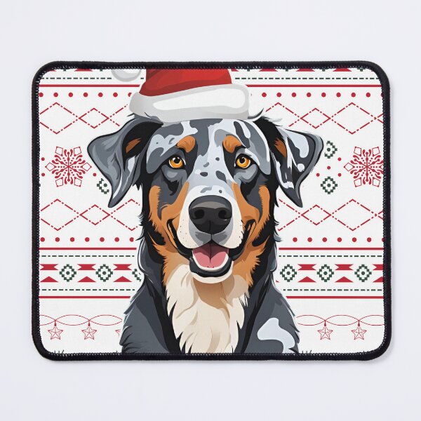 Item preview, Festive Blue Merle Beauceron in Santa Hat - Christmas Sweater Design for Holiday Products designed and sold by GoodyPaws.