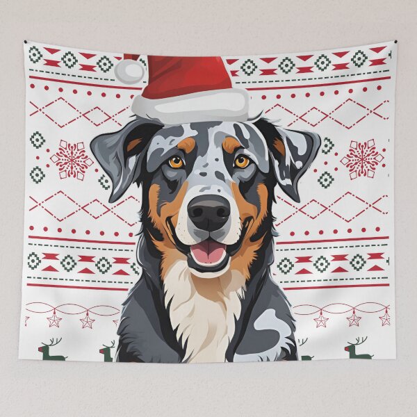 Item preview, Festive Blue Merle Beauceron in Santa Hat - Christmas Sweater Design for Holiday Products designed and sold by GoodyPaws.