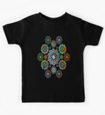 Abstract Mixed Media Series Flowers 01 Kids Tee