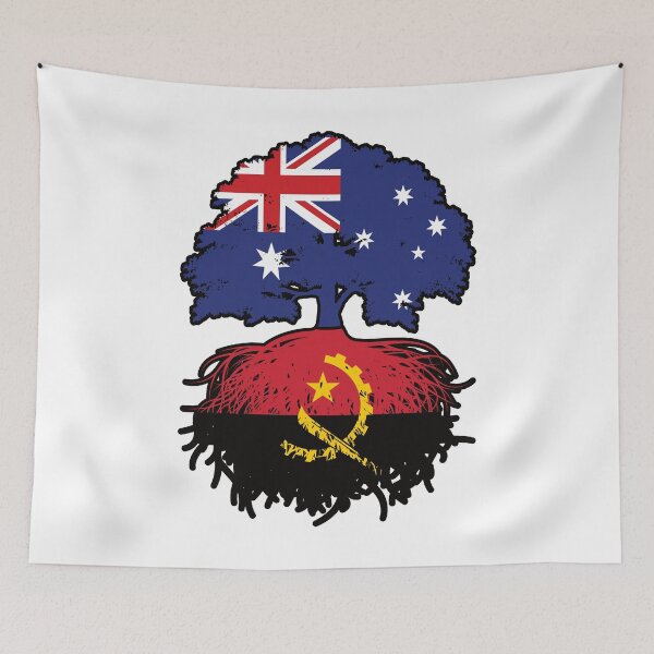 Item preview, Angola Angolan Australian Australia Tree Roots Flag designed and sold by FlagX.