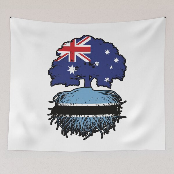 Item preview, Botswana Botswanian Australian Australia Tree Roots Flag designed and sold by FlagX.
