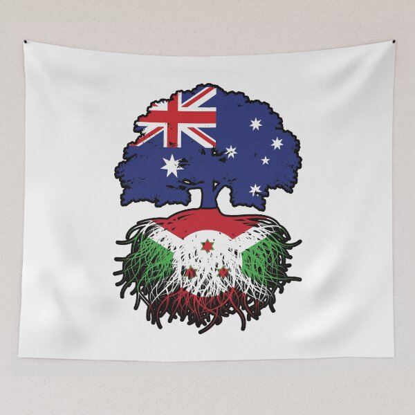 Item preview, Burundi Burundian Australian Australia Tree Roots Flag designed and sold by FlagX.