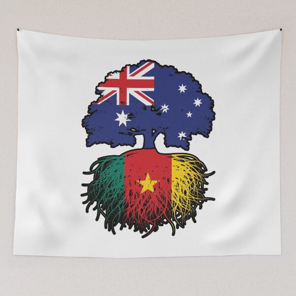 Item preview, Cameroon Cameroonian Australian Australia Tree Roots Flag designed and sold by FlagX.