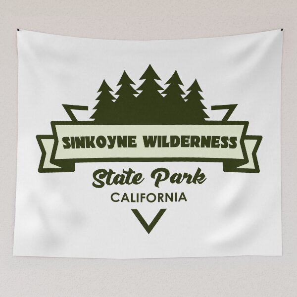 Item preview, Sinkoyne Wilderness State Park California Trees And Ribbon designed and sold by bivenart.