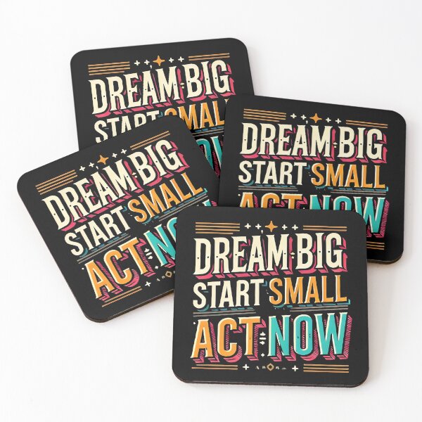 Item preview, Dream Big, Start Small, Act Now - Motivational Typography Design designed and sold by houssy2004.