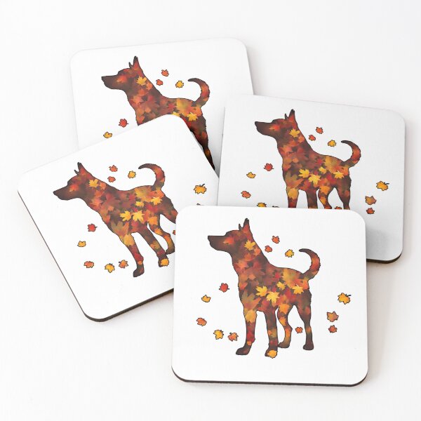 Item preview, Beauceron Silhouette Filled with Autumn Leaves - Elegant Fall Design for Seasonal Products designed and sold by GoodyPaws.