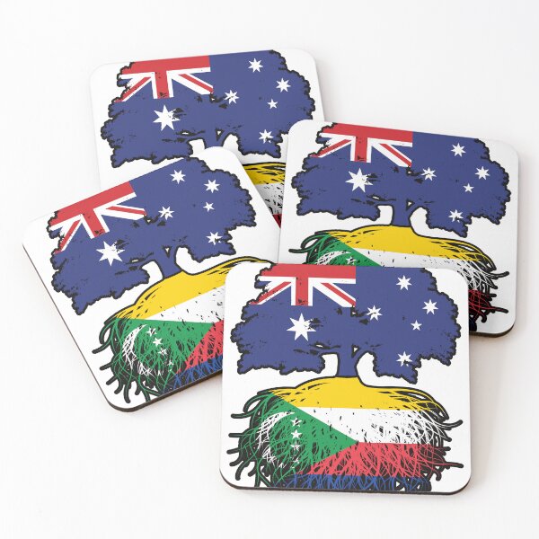 Item preview, Comoros Comorian Australian Australia Tree Roots Flag designed and sold by FlagX.