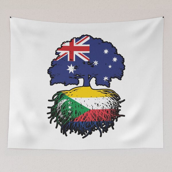 Item preview, Comoros Comorian Australian Australia Tree Roots Flag designed and sold by FlagX.