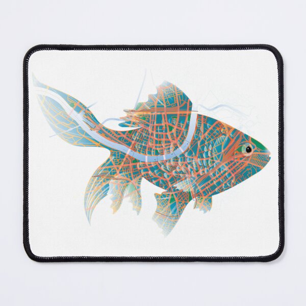Item preview, FRESHWATER FISH • map art Souvenir • from Basel with ❤️ designed and sold by procreaction.